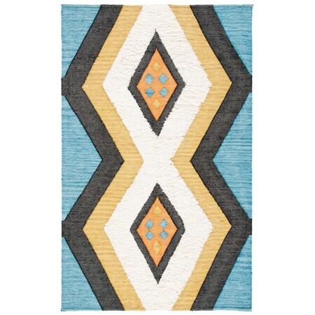 Safavieh 4 x 6 ft. Kenya Southwestern Rectangle Hand Woven Rug Black & Ivory KNY277Z-4
